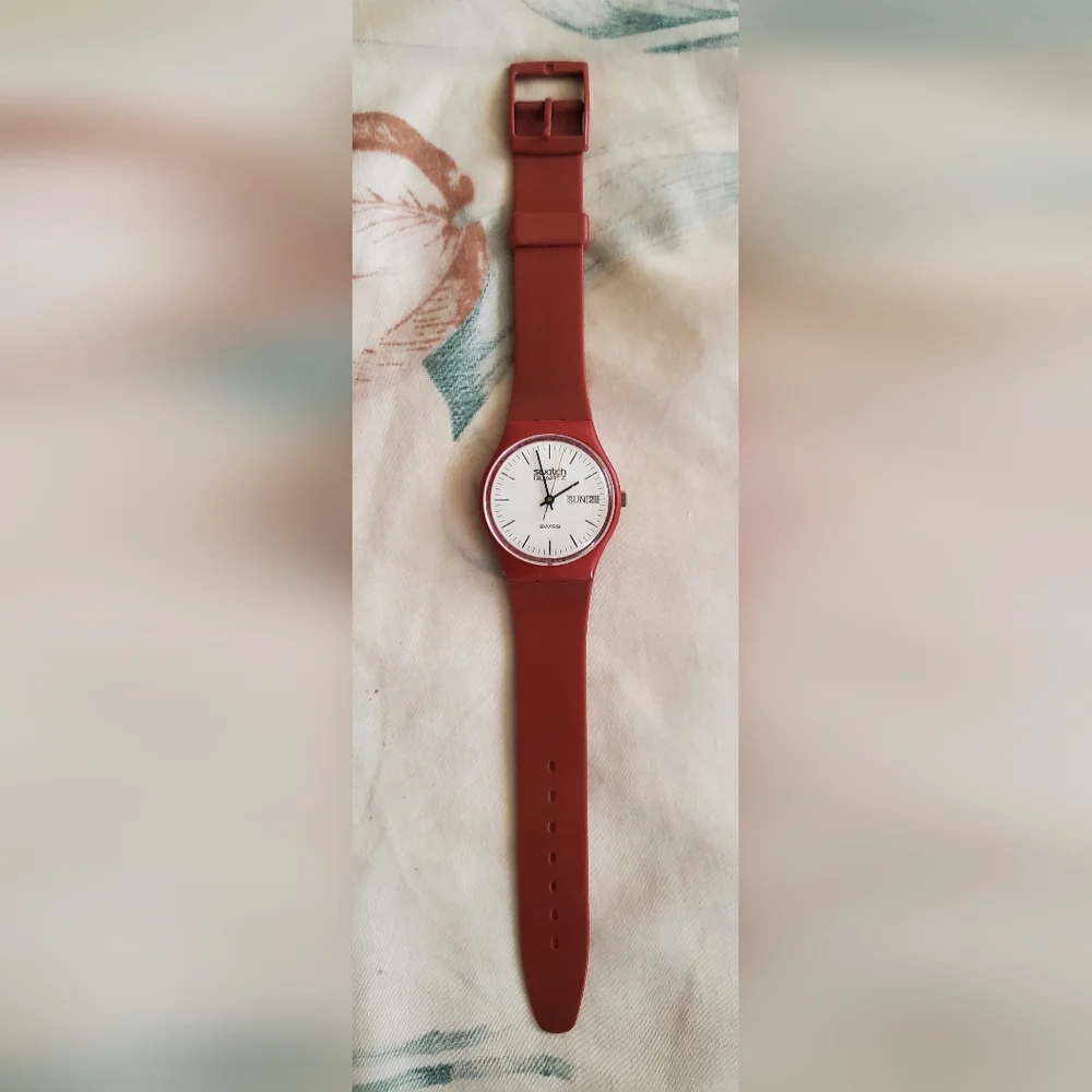 VINTAGE SWATCH WATCH 1983 G-700 RARE PROTOTYPE Brick Color GVC